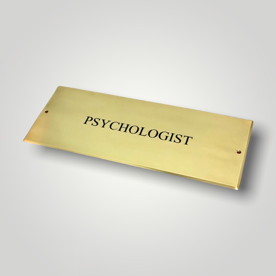 Металлическая табличка на кабинет психолога